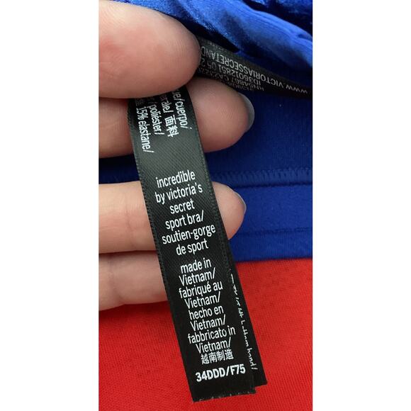 Victoria's Secret Incredible On Point 34DDD Blue Wireless Light Padded Sport Bra - Picture 5 of 5